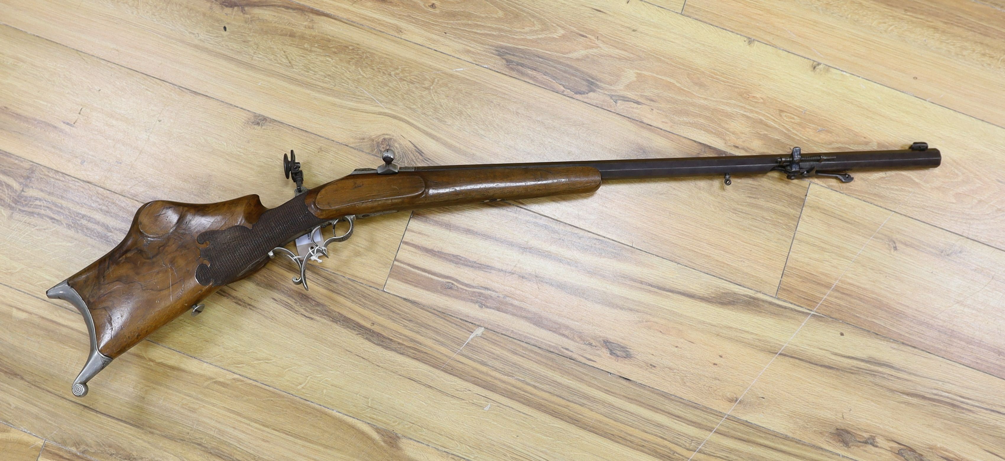 A German Zimmer-schutzen breech-loading rifle, 114cm